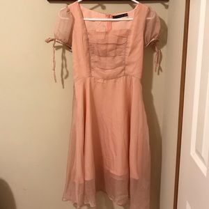 Cute Pink Blush A Line Dress